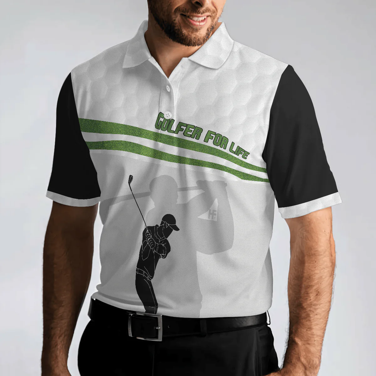 Men Golf Polo Shirt - Golfer For Life Golf Men Polo Shirt, Golf Swing Shirt For Male Golfers, Best Golf Shirt For Hot Weather, Best Gift For Golfers - Image 5