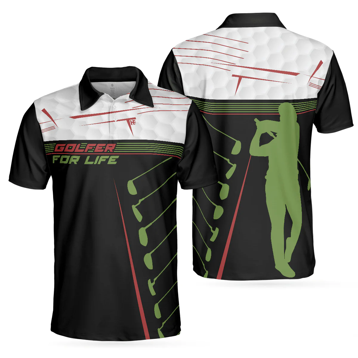 Men Golf Polo Shirt - Golfer For Life Sporty And Elegant Design Golf Men Polo Shirt, Active Golf Shirt Design, Best Gift For Men, Golfers