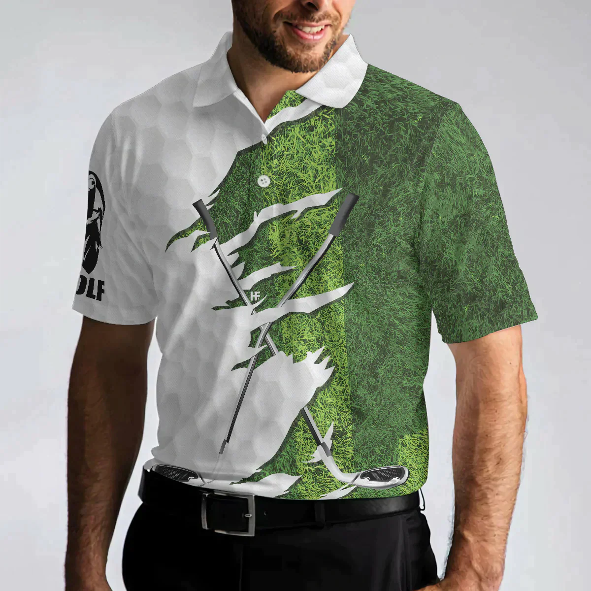 Men Golf Polo Shirt - Green Golf Course Polo Shirt, I'd Tap That Golf Polo Shirt For Men, Gift Idea For Male Players - Perfect Polo Shirt For Men, Golfers - Image 4