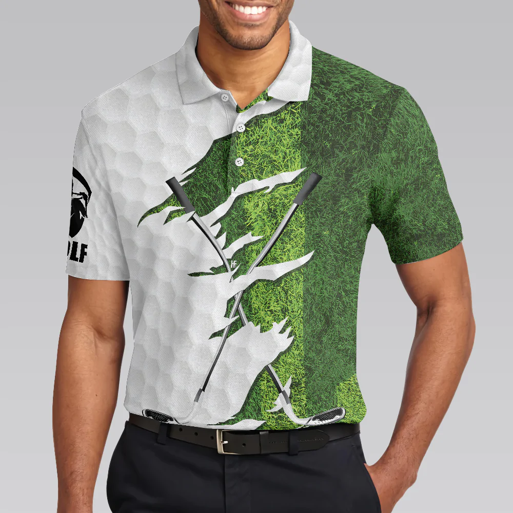 Men Golf Polo Shirt - Green Golf Course Polo Shirt, I'd Tap That Golf Polo Shirt For Men, Gift Idea For Male Players - Perfect Polo Shirt For Men, Golfers - Image 5