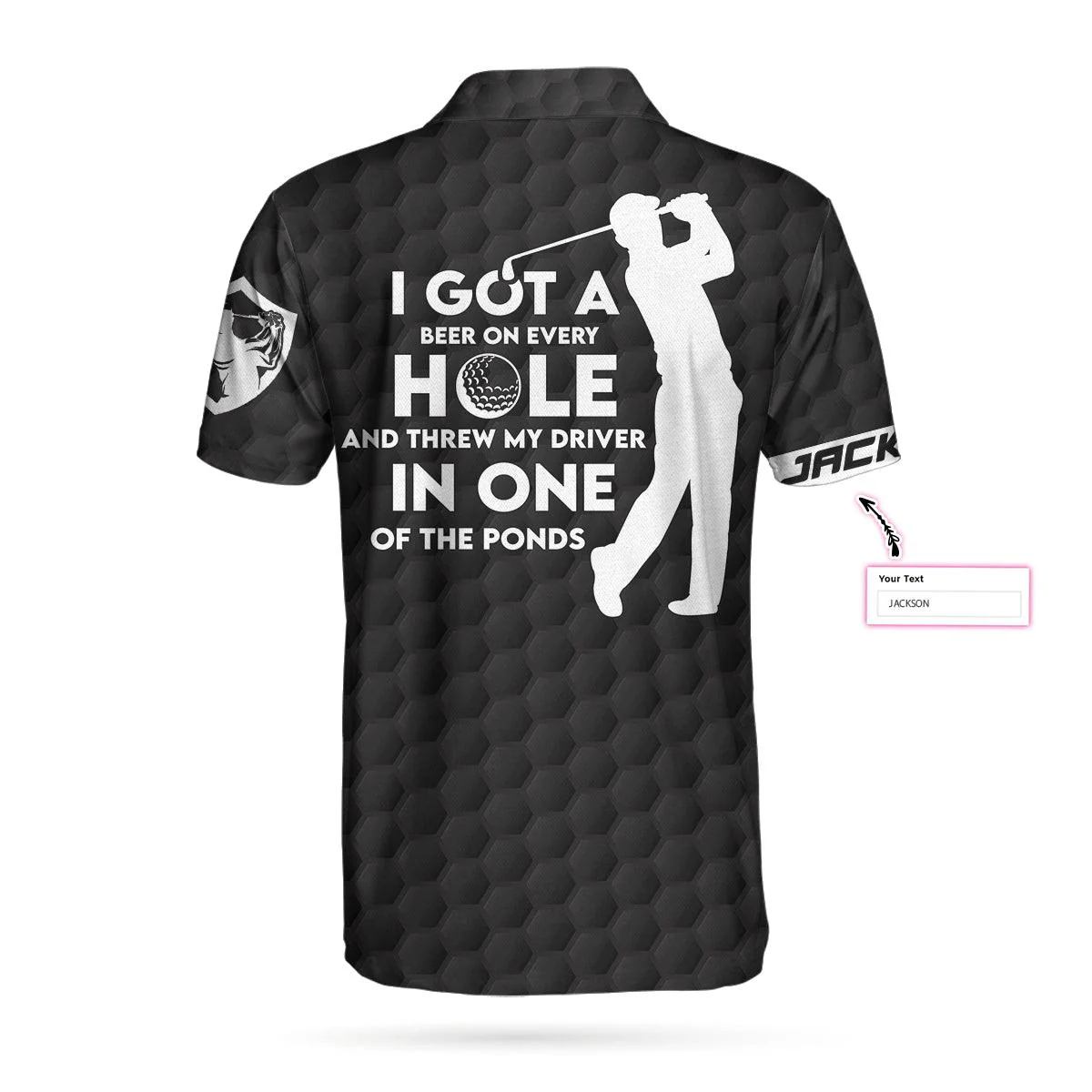 Men Golf Polo Shirt - I Got A Hole In One Custom Polo Shirt, Personalized Golf American Flag Polo Shirt, Cool Golf Shirt For Men - Image 3