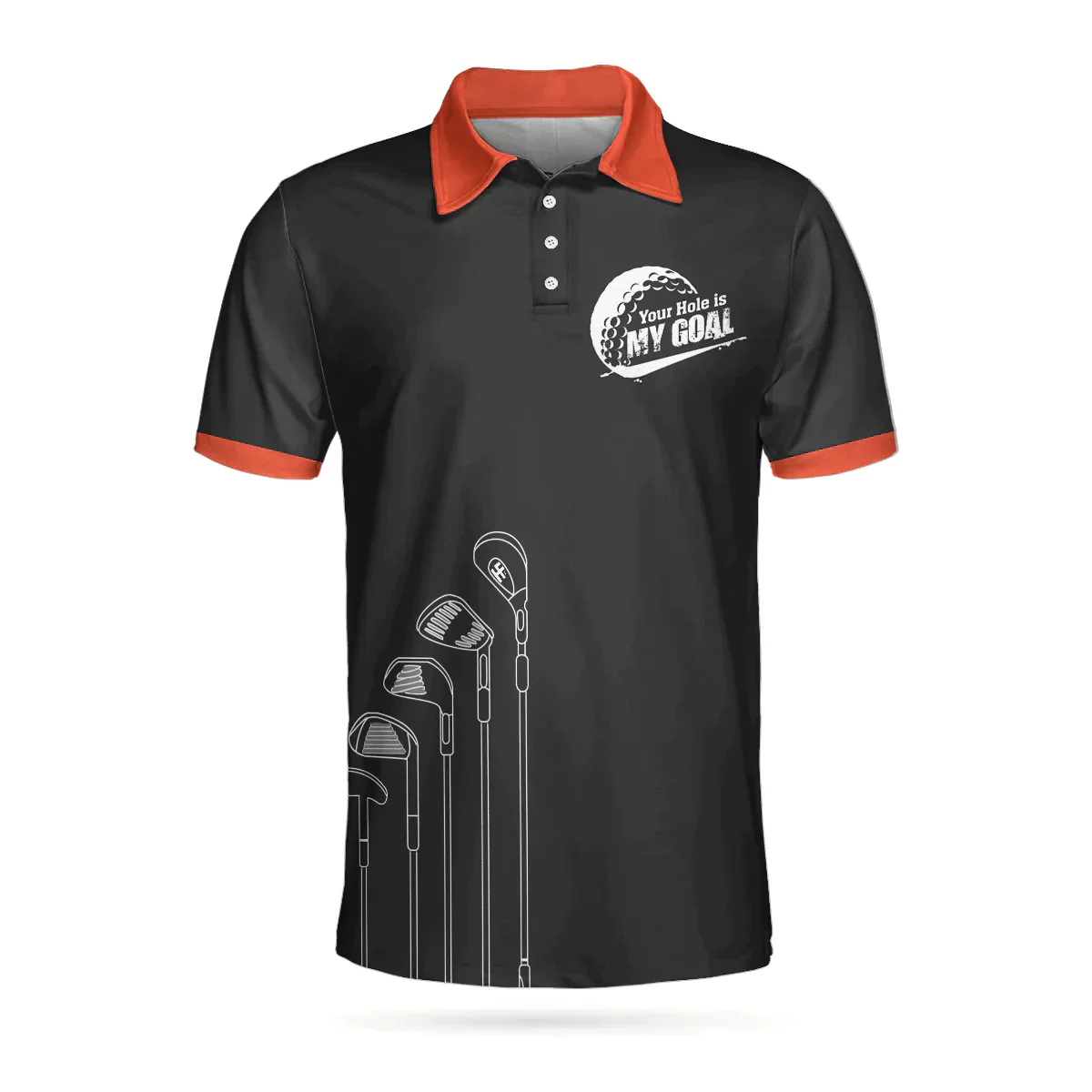 Men Golf Polo Shirt - Life Is Full Of Important Choices Golf Clubs Polo Shirt, Your Hole Is My Goal Polo Shirt - Perfect Polo Shirt For Men