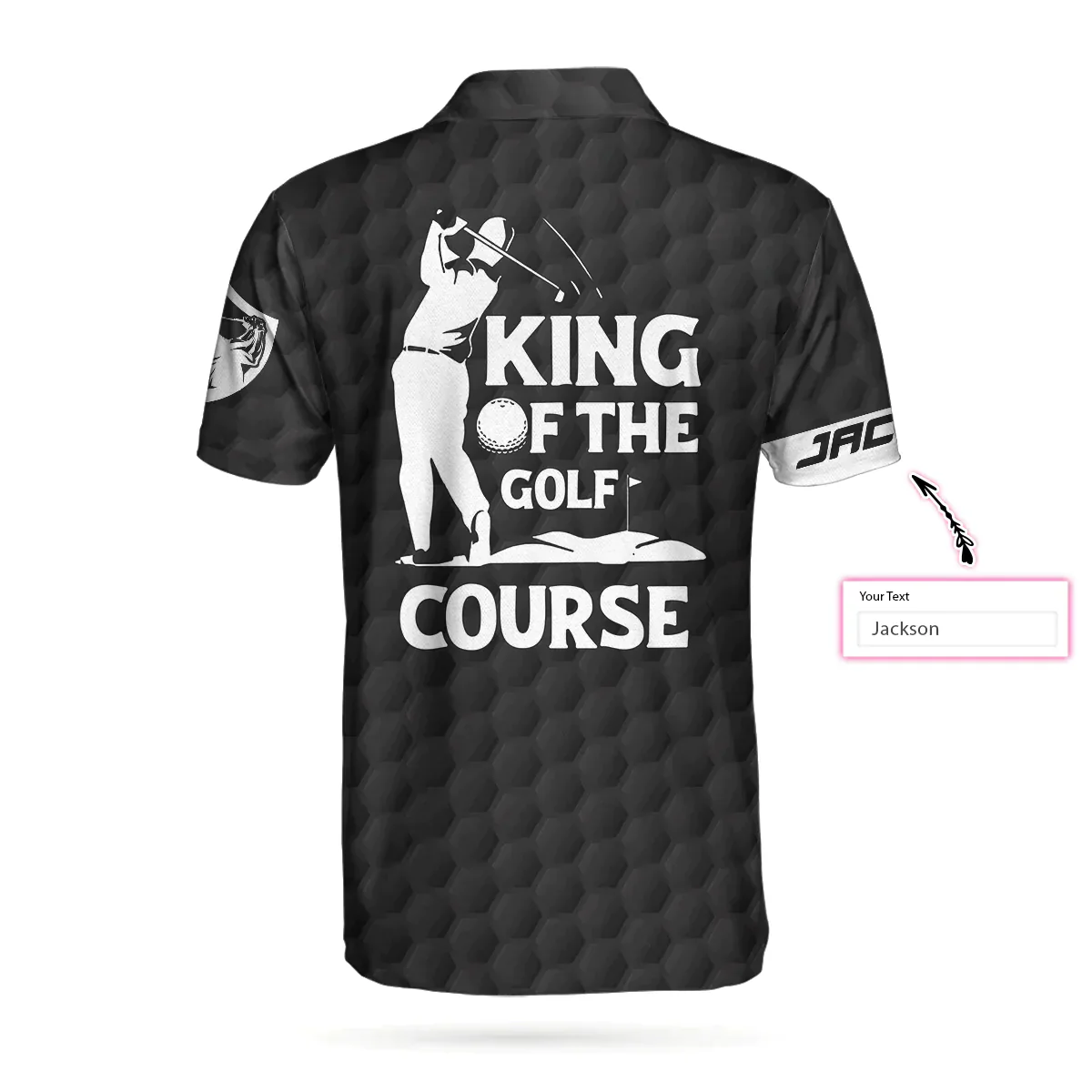 Men Golf Polo Shirt - Personalized Golf American Flag Golf Men Polo Shirt, King Of The Golf Course Custom Shirt For Men, Gift For Male Golfers - Image 3