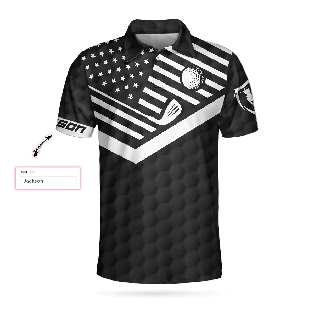 Men Golf Polo Shirt - Personalized Golf American Flag Golf Men Polo Shirt, King Of The Golf Course Custom Shirt For Men, Gift For Male Golfers - Image 4