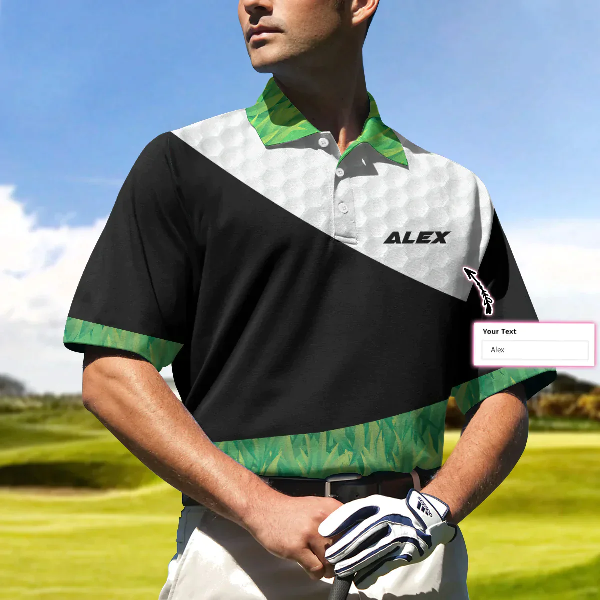 Men Golf Polo Shirt - Personalized Golf Course Golf Ball Men Polo Shirt, It Takes A Lot Of Balls To Golf The Way I Do Custom Polo Shirt - Image 2