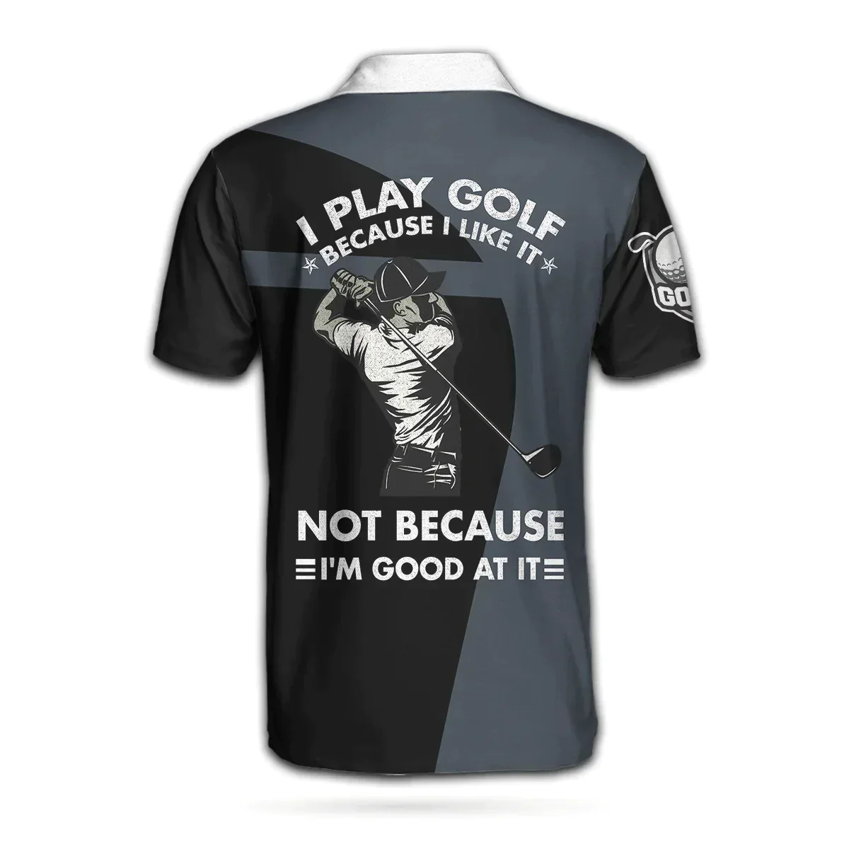 Men Golf Polo Shirt - Personalized Golf Men Polo Shirt, I Play Golf Because I Love It Shirt For Men Custom Polo Shirt For Men, Gift For Male Golfers - Image 3