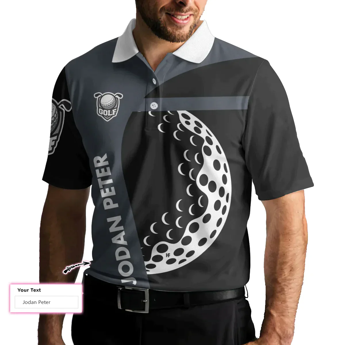 Men Golf Polo Shirt - Personalized Golf Men Polo Shirt, I Play Golf Because I Love It Shirt For Men Custom Polo Shirt For Men, Gift For Male Golfers - Image 5