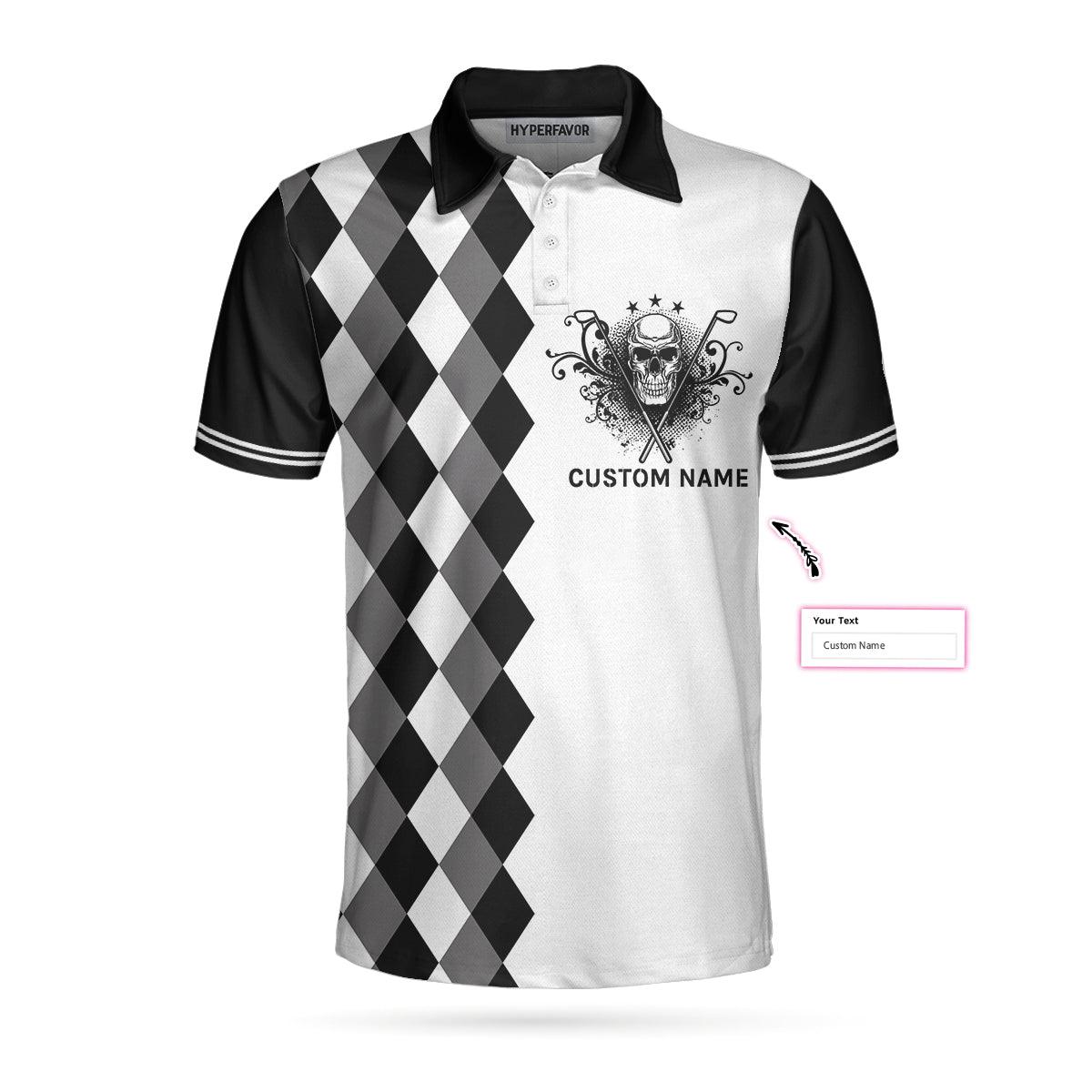 Men Golf Polo Shirt - Skull Golf Custom Name Polo Shirt, Sleep With Golfer We Know How To Treat A Nice Hole Golf Custom Polo Shirt For Golfers - Image 3