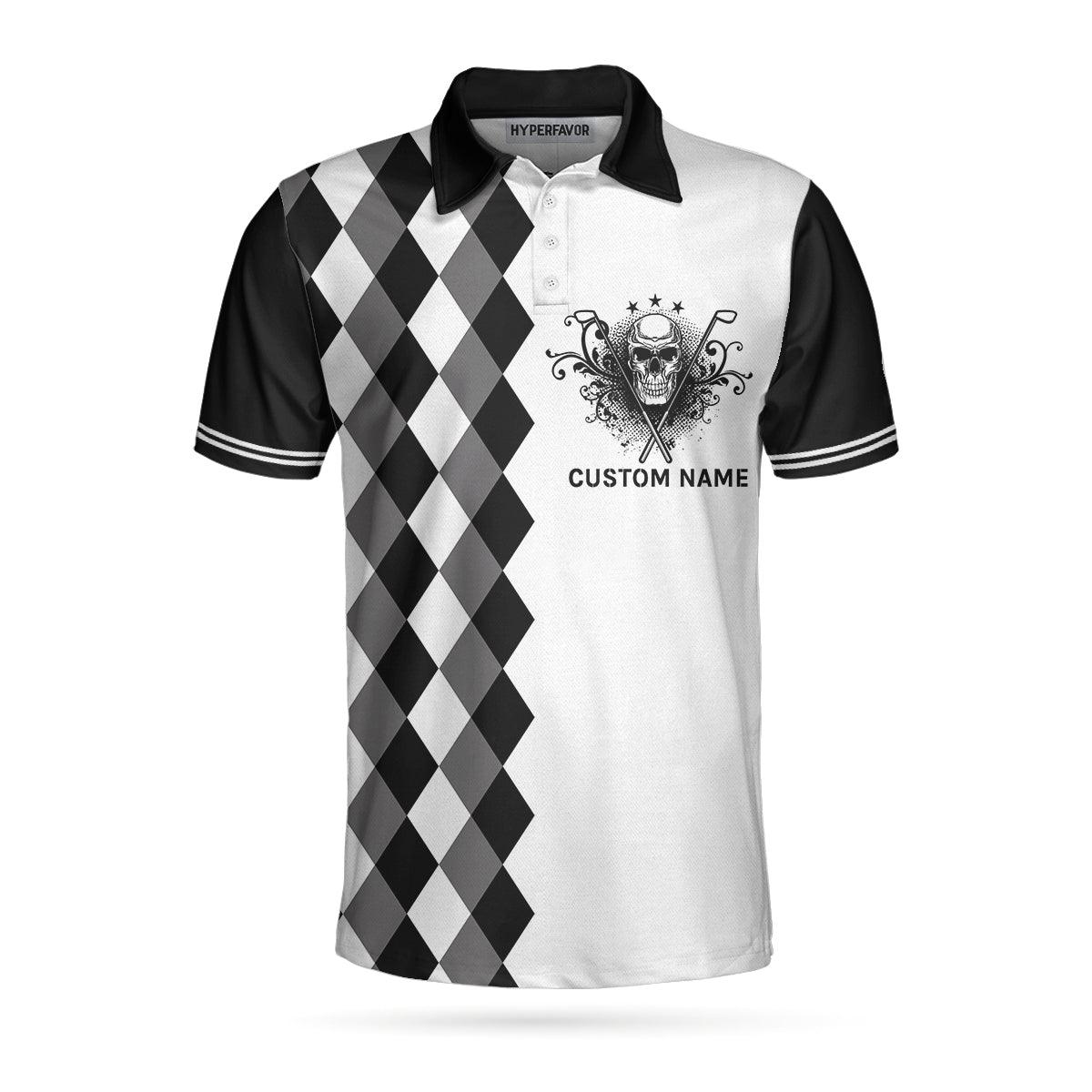 Men Golf Polo Shirt - Skull Golf Custom Name Polo Shirt, Sleep With Golfer We Know How To Treat A Nice Hole Golf Custom Polo Shirt For Golfers - Image 4