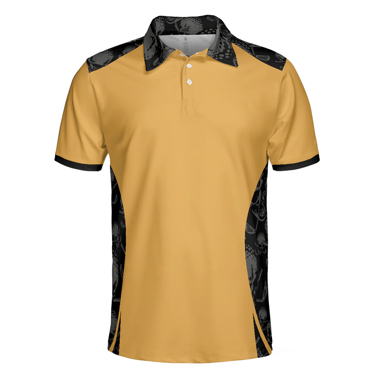 Men Golf Polo Shirt - Skull Pattern Polo Shirt, Grip It Rip It Sip It Golf Shirt For Halloween, Scary Gift Idea For Men, Golfers - Image 2