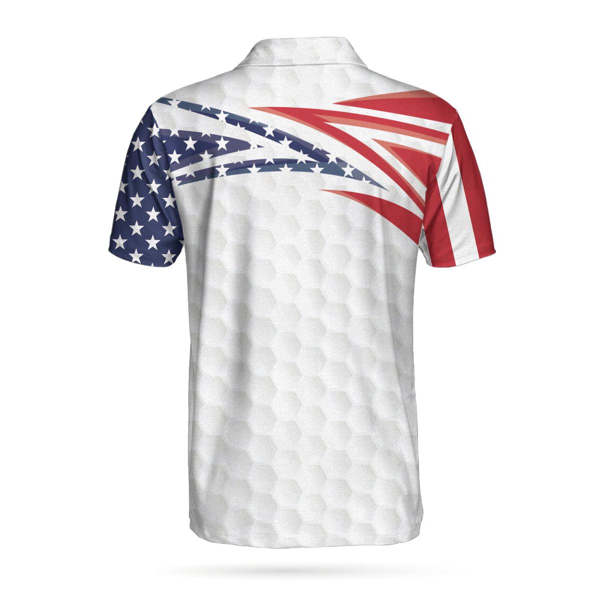Men Golf Polo Shirt - The Nineteenth Hole Custom Polo Shirt, Personalized American Flag Golfer Polo Shirt, Best Golf Shirt - Perfect Gift For Men - Image 3