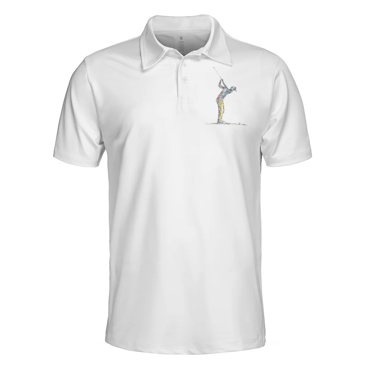 Men Golf Polo Shirt - Things My Dad Love Golfing And Bourbon Whiskey Golf Polo Shirt, White Drinking Golfer Polo Shirt For Men, Golfers - Image 3
