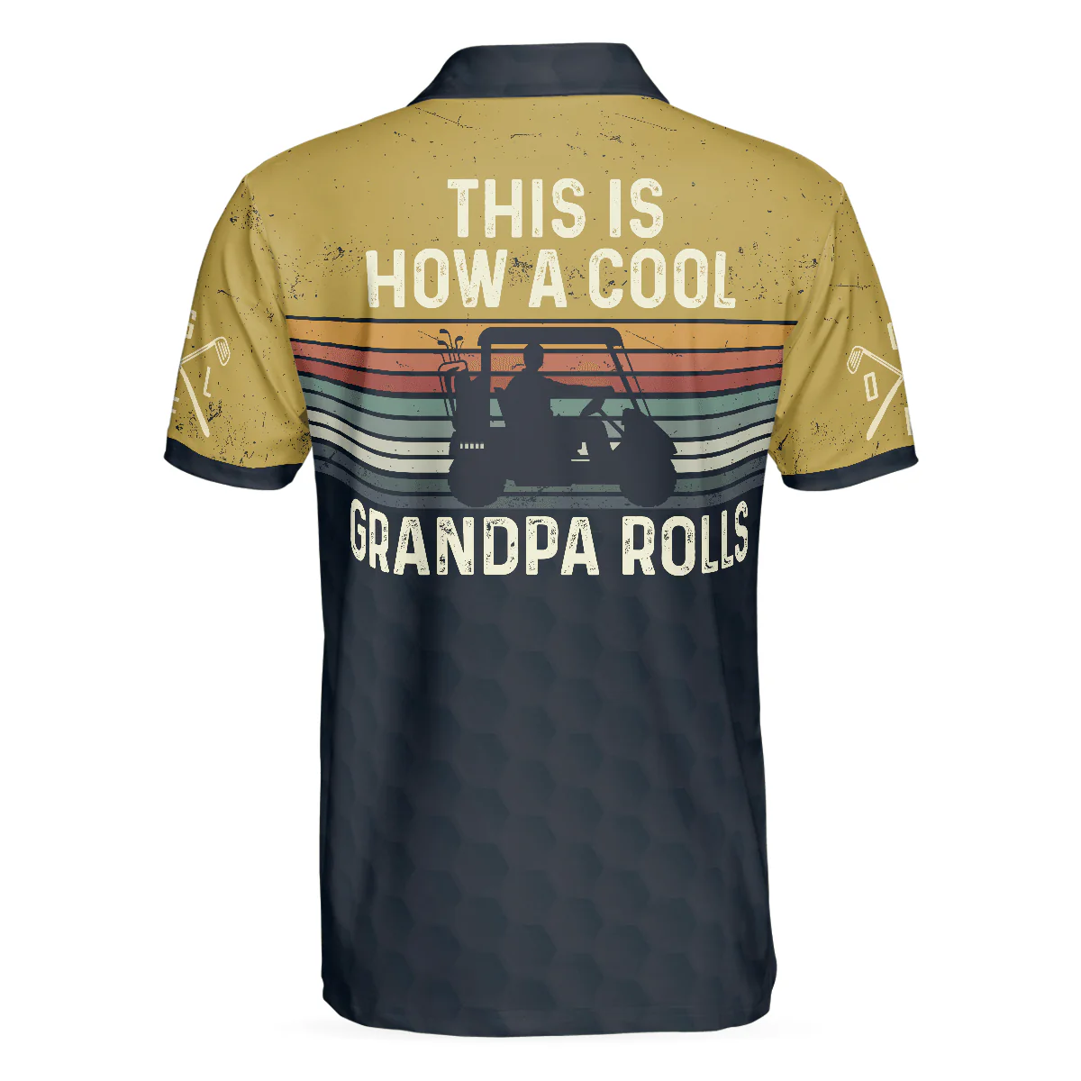 Men Golf Polo Shirt - This Is How A Cool Grandpa Rolls Golf Polo Shirt, Striped Shirt For Men, Cool Golf Gift For Men, Golfers - Image 2
