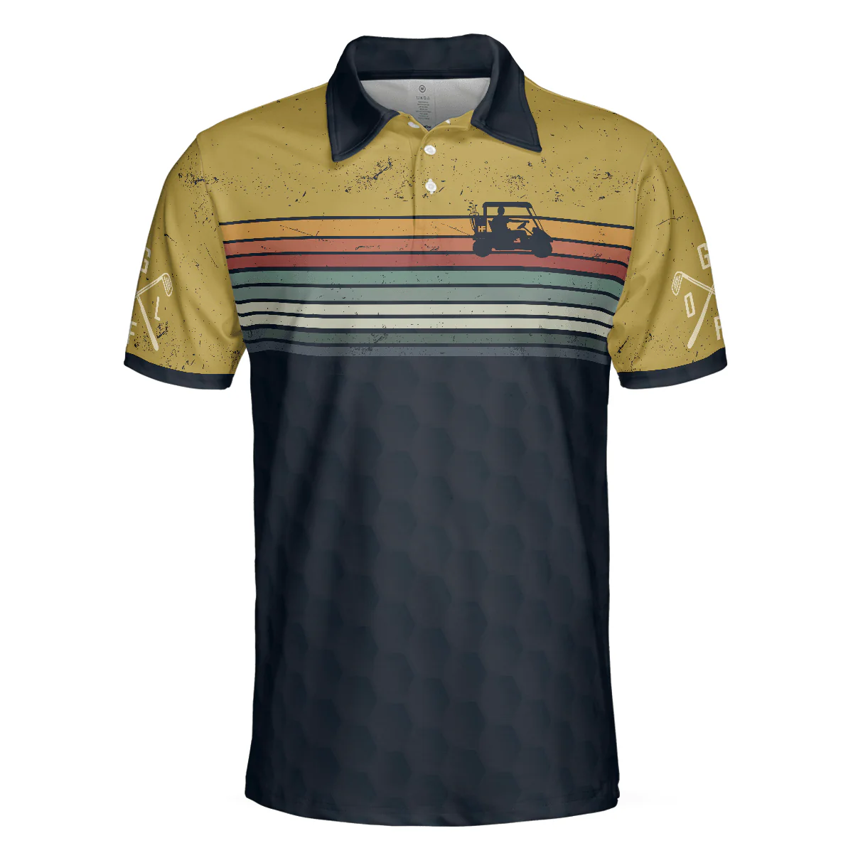 Men Golf Polo Shirt - This Is How A Cool Grandpa Rolls Golf Polo Shirt, Striped Shirt For Men, Cool Golf Gift For Men, Golfers - Image 3