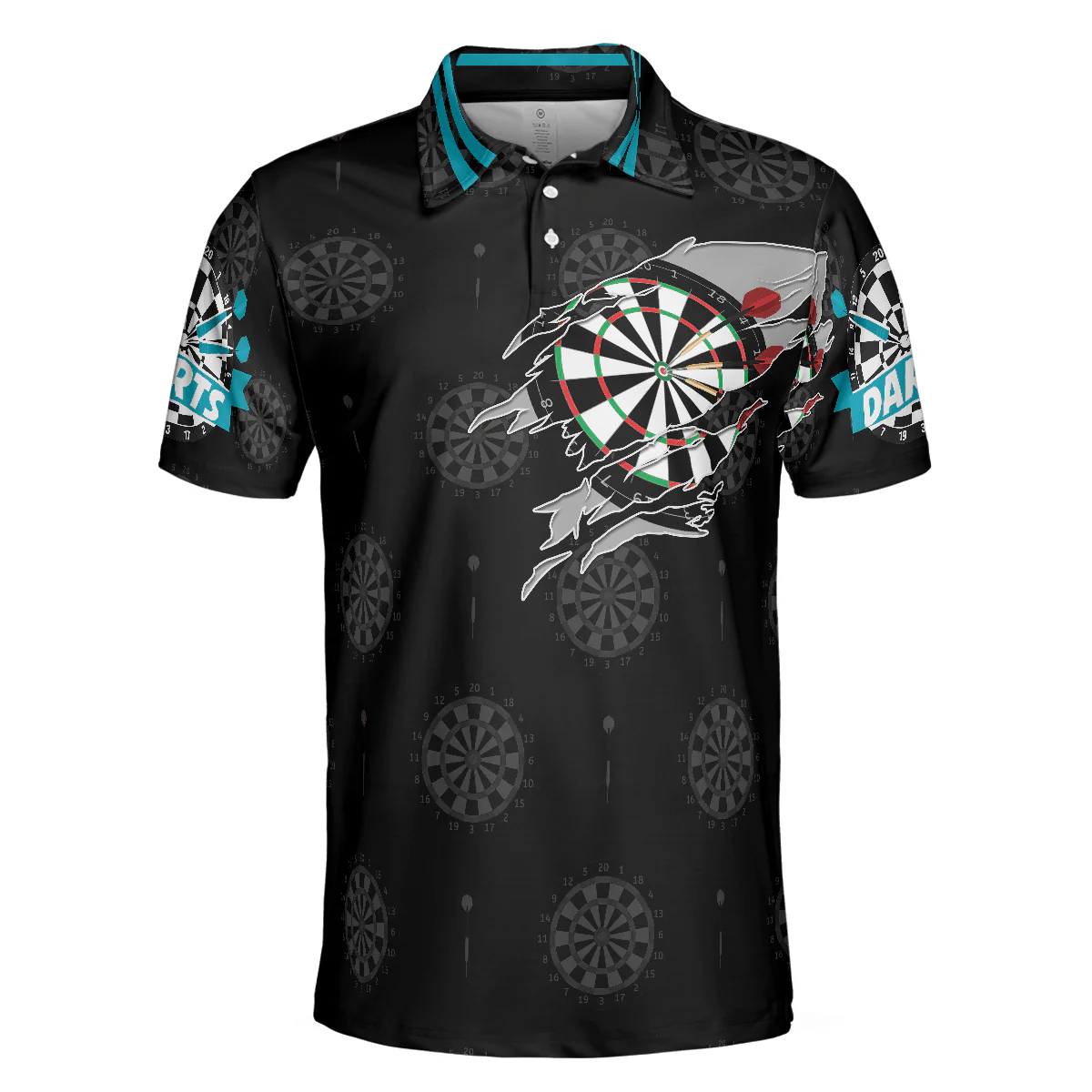 Men Polo Shirt - Born To Play Darts Shirt For Men Polo Shirt, Black Darts Shirt, Top Gift Idea For Male Darts Players - Best Polo Shirt For Men - Image 3