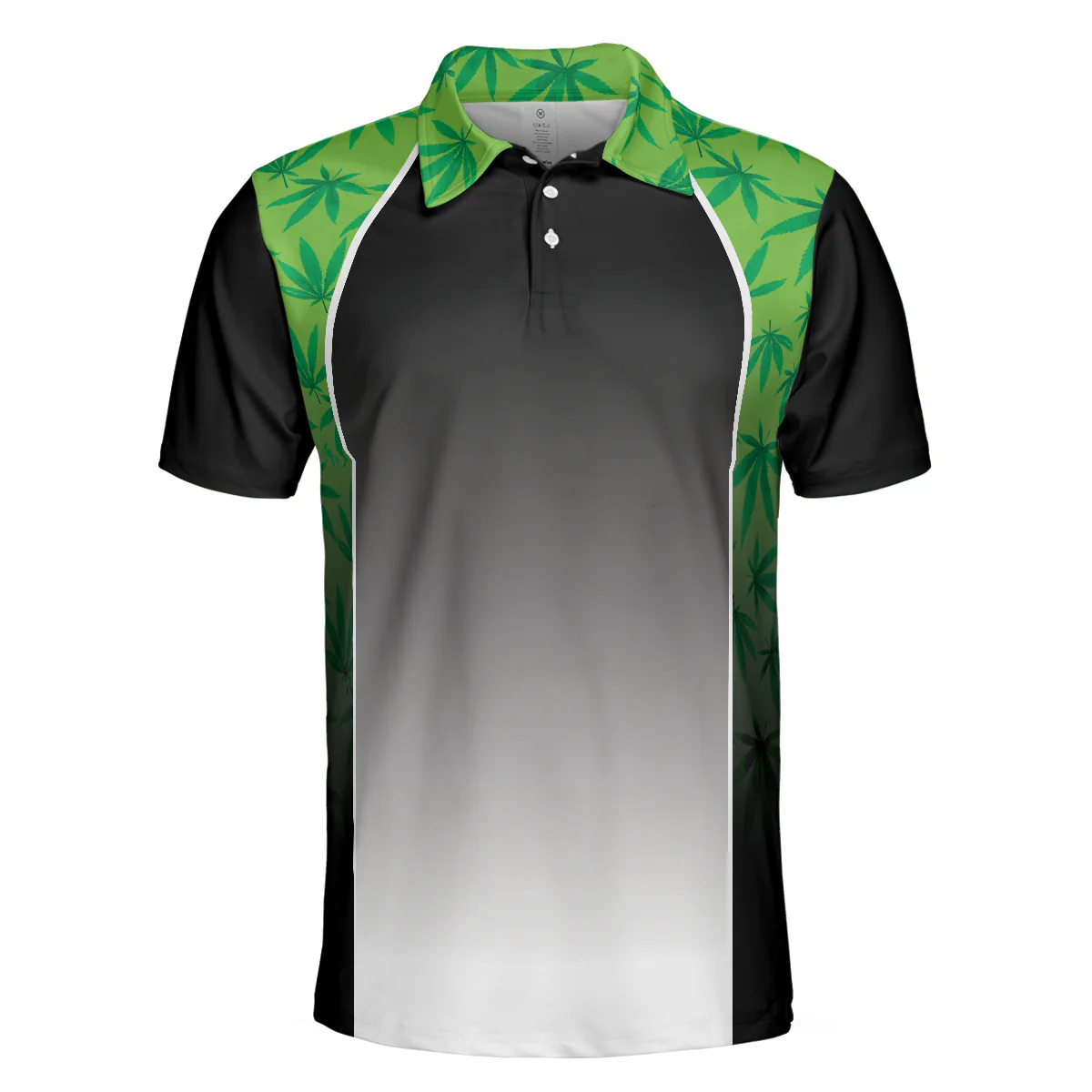 Men Polo Shirt - High Maintenance Weed Men Polo Shirt, Green Weed Polo Shirt, Black Tie Dye Weed Pattern Polo Shirt For Men - Image 2