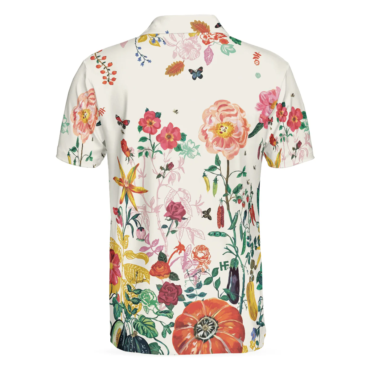 Men Polo Shirt - Tropical Floral Summer Polo Shirt, Floral Print Tropical Polo Shirt For Summer, Best Summer Vibe Shirt - Perfect Gift For Men - Image 2
