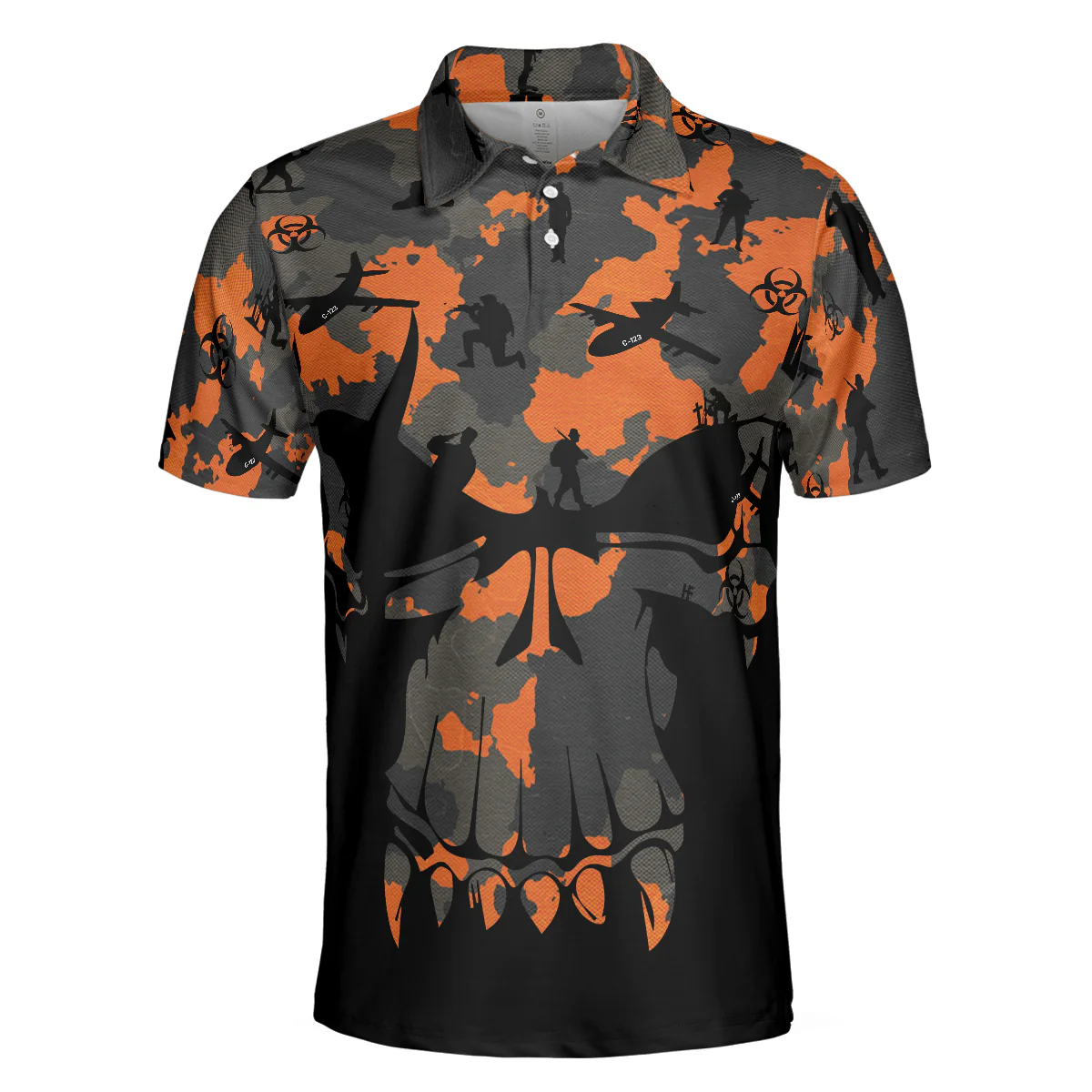 Men Polo Shirt - We Came Home And Death Came With Us Agent Orange Polo shirt, Thoughtful Gift Idea For Retired Veterans - Perfect Gift For Men, Veterans - Image 3