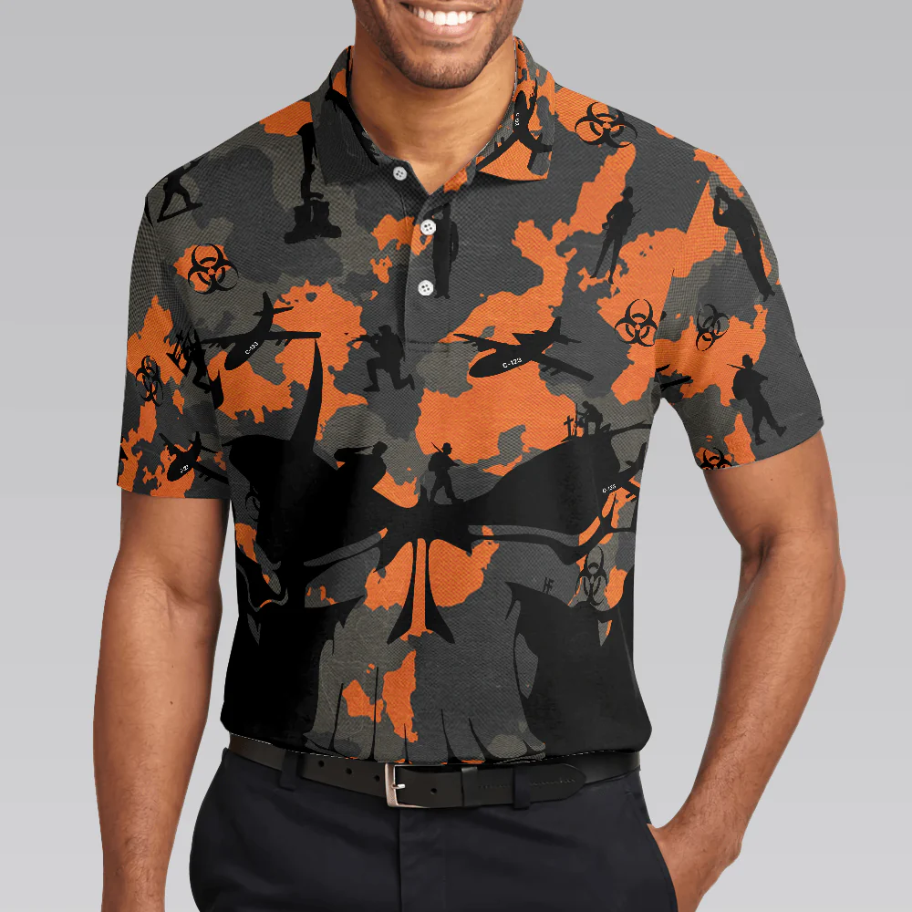 Men Polo Shirt - We Came Home And Death Came With Us Agent Orange Polo shirt, Thoughtful Gift Idea For Retired Veterans - Perfect Gift For Men, Veterans - Image 4