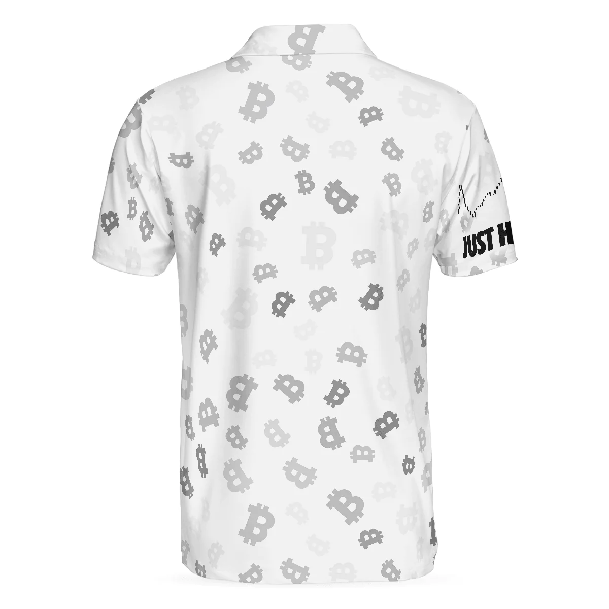 Men Skull Polo Shirt - Black And White Skull Cryptocurrency Shirt, Bitcoin Short Sleeve Shirt Design - Perfect Gift For Men - Image 2