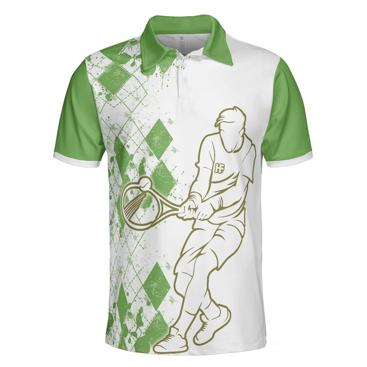 Men Tennis Polo Shirt, Tennis Now Beer Later Polo Shirt, White And Green Tennis Shirt For Men - Perfect Gift For Men, Tennis Players - Image 3