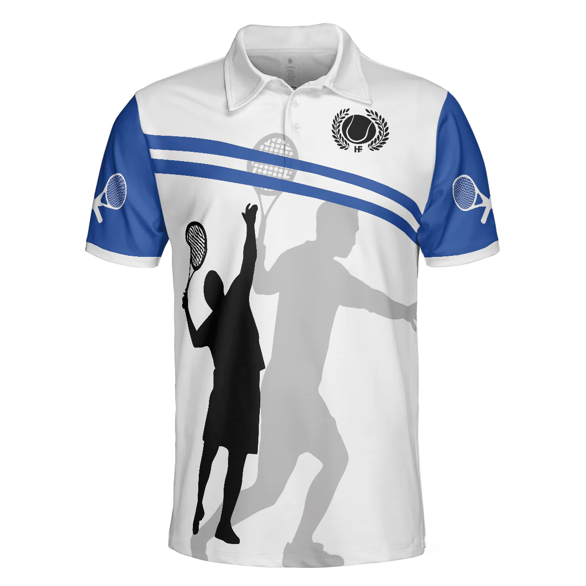 Men Tennis Polo Shirt - You Just Got Served Polo Shirt, Blue And White Tennis Shirt For Men, Gift For Tennis Players - Perfect Gift For Men - Image 3