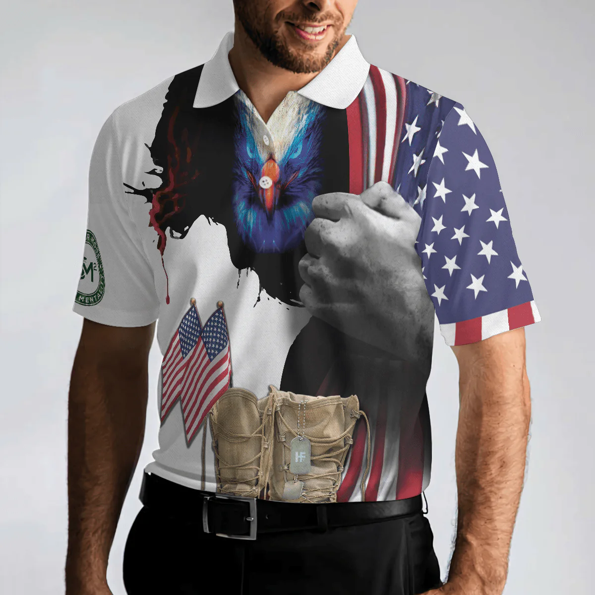 Men Veteran Polo Shirt - Solder Mode Men Polo Shirt, SM Every Veteran Is A Hero Polo Shirt - Perfect Gift For Men, Veteran - Image 5