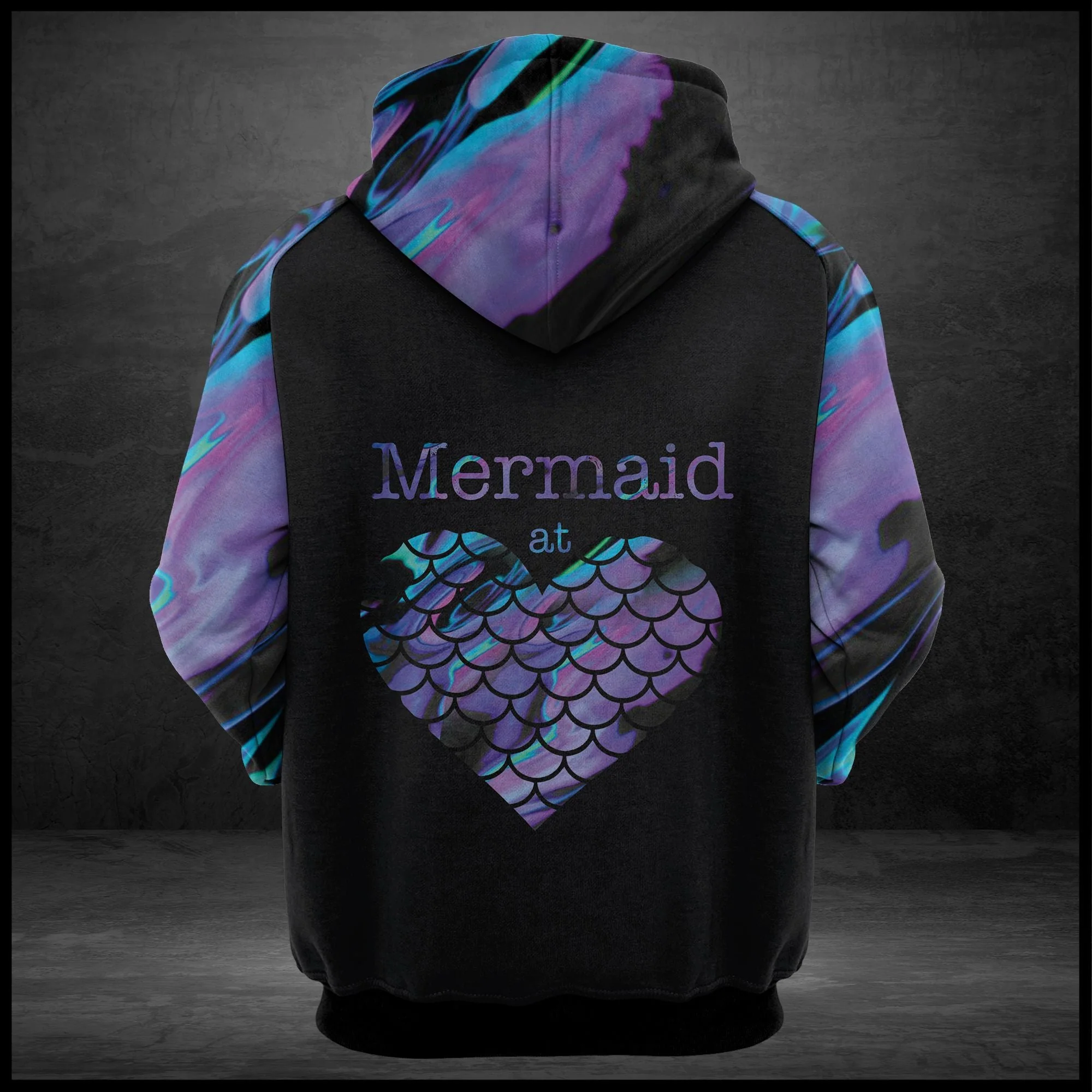 Mermaid At Heart Pullover Premium Hoodie, Perfect Outfit For Men And Women On Christmas New Year Autumn Winter - Image 2