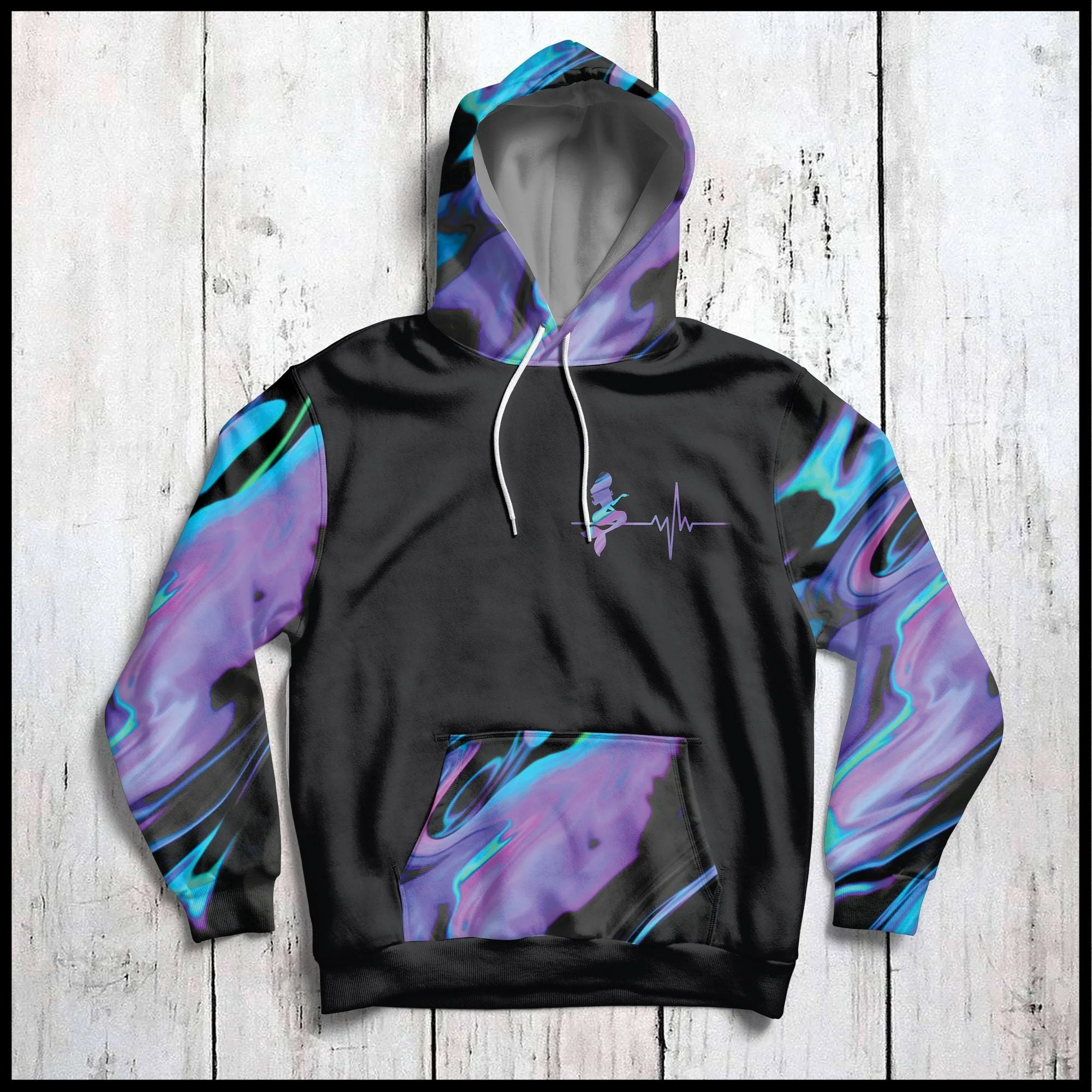 Mermaid At Heart Pullover Premium Hoodie, Perfect Outfit For Men And Women On Christmas New Year Autumn Winter - Image 4