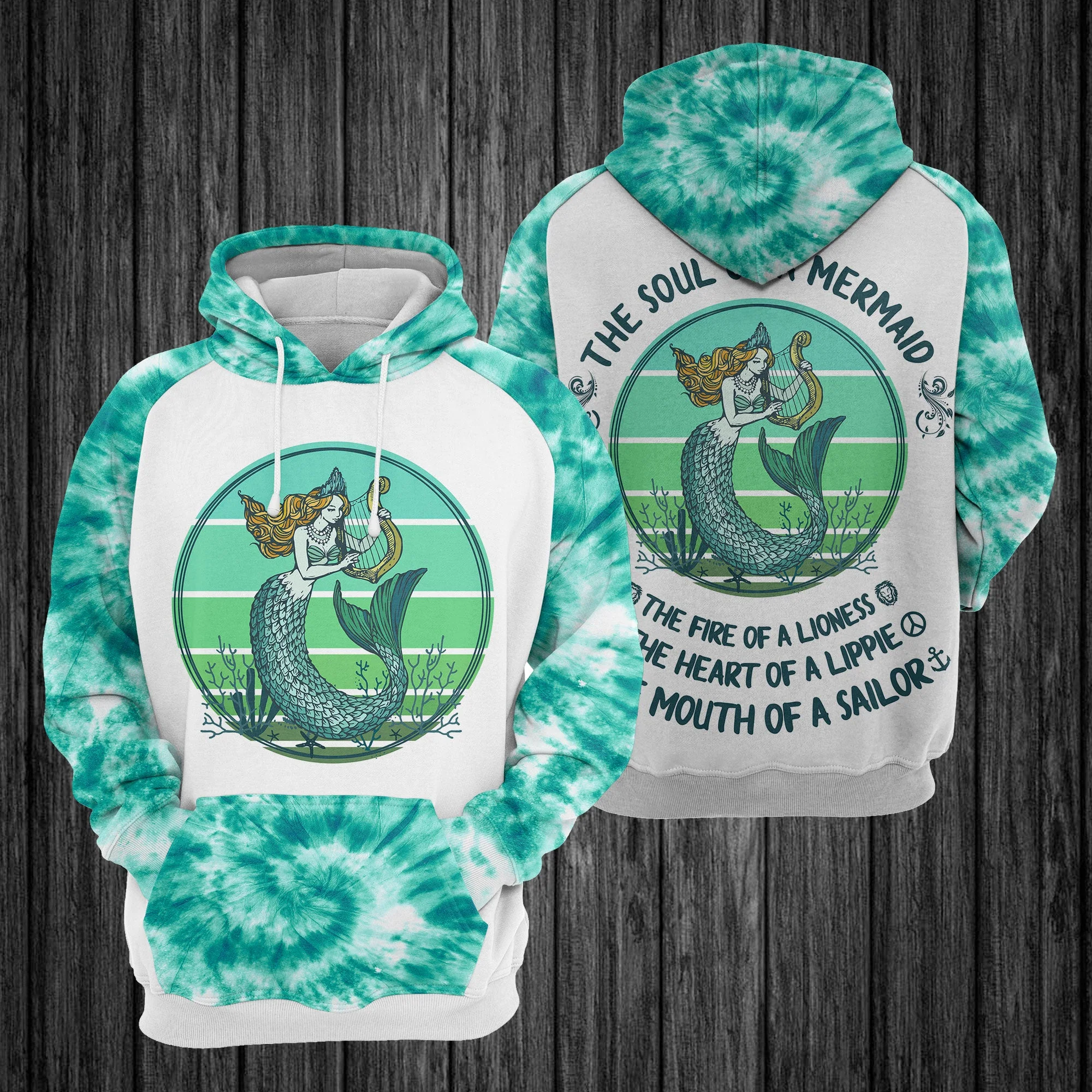 Mermaid Soul Pullover Premium Hoodie, Perfect Outfit For Men And Women On Christmas New Year Autumn Winter - Image 2