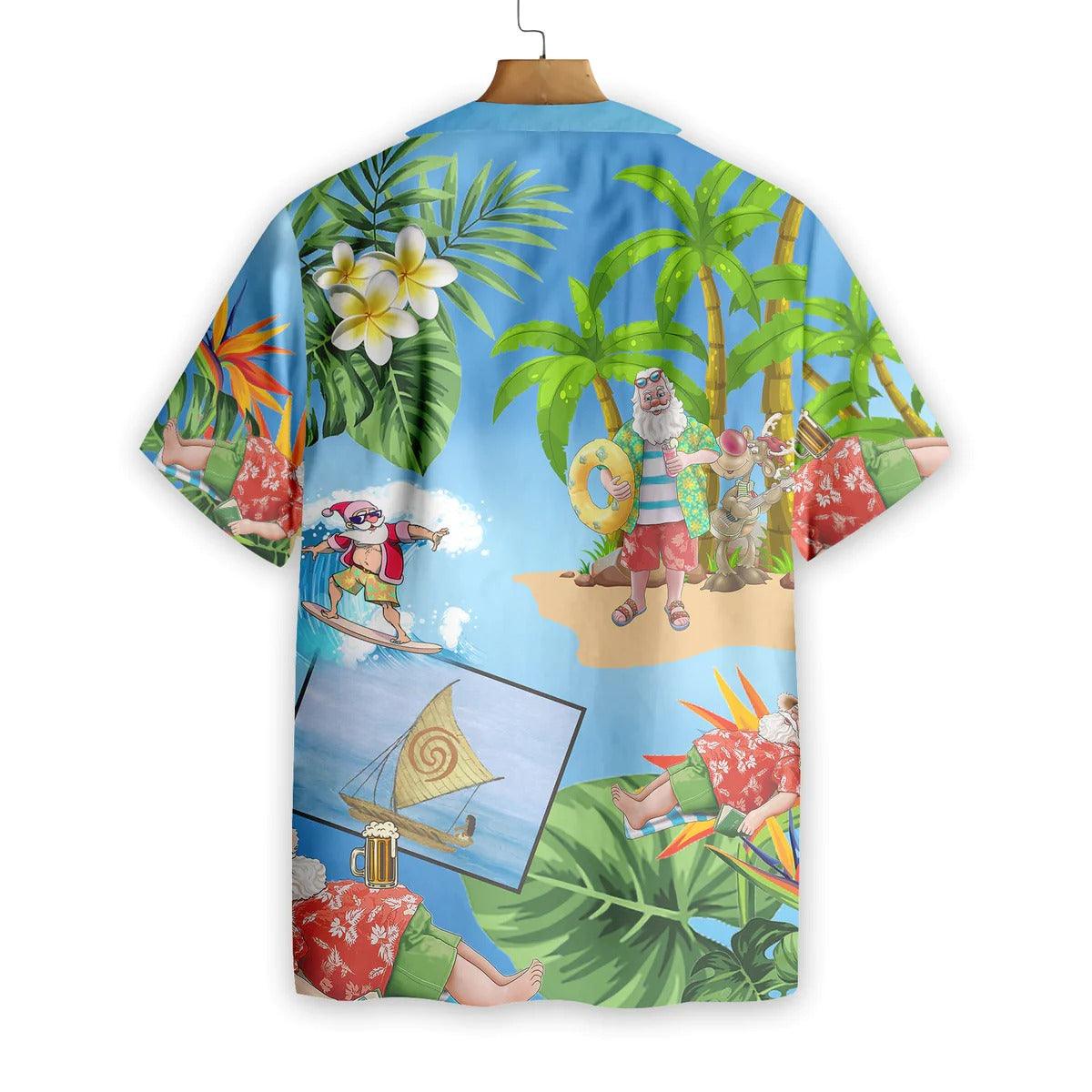 Merry Christmas Hawaiian Shirt, Santa Claus Swimming In The Sea Hawaiian Shirt - Perfect Gift For Lover, Friend, Family - Image 4