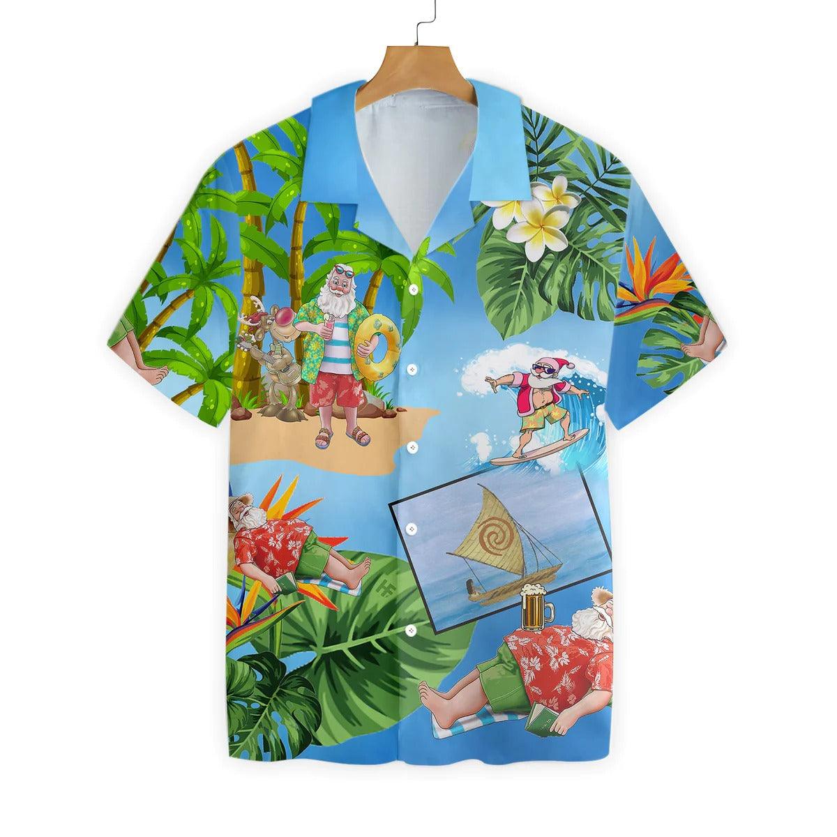 Merry Christmas Hawaiian Shirt, Santa Claus Swimming In The Sea Hawaiian Shirt - Perfect Gift For Lover, Friend, Family - Image 5
