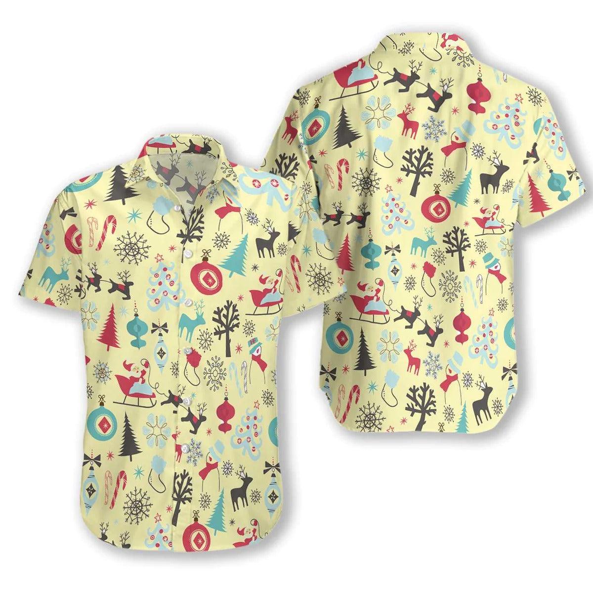 Merry Christmas Pattern Hawaiian Shirt, Christmas Mascot Hawaiian Shirt - Perfect Gift For Lover, Friend, Family - Image 3