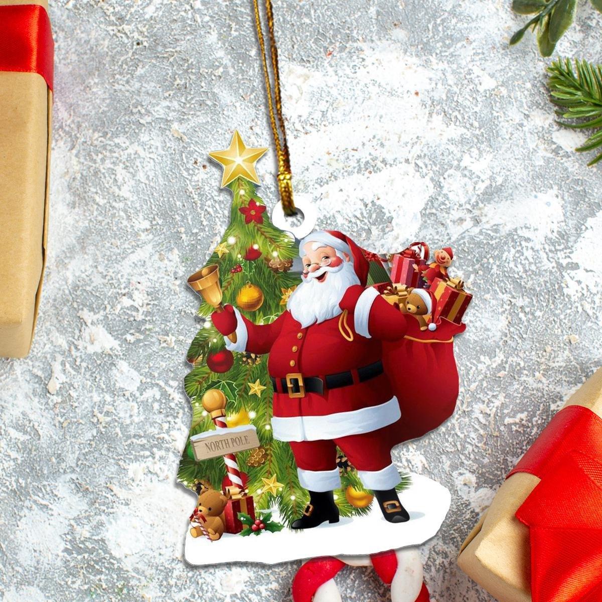 Merry christmas santa mica ornament - Image 3