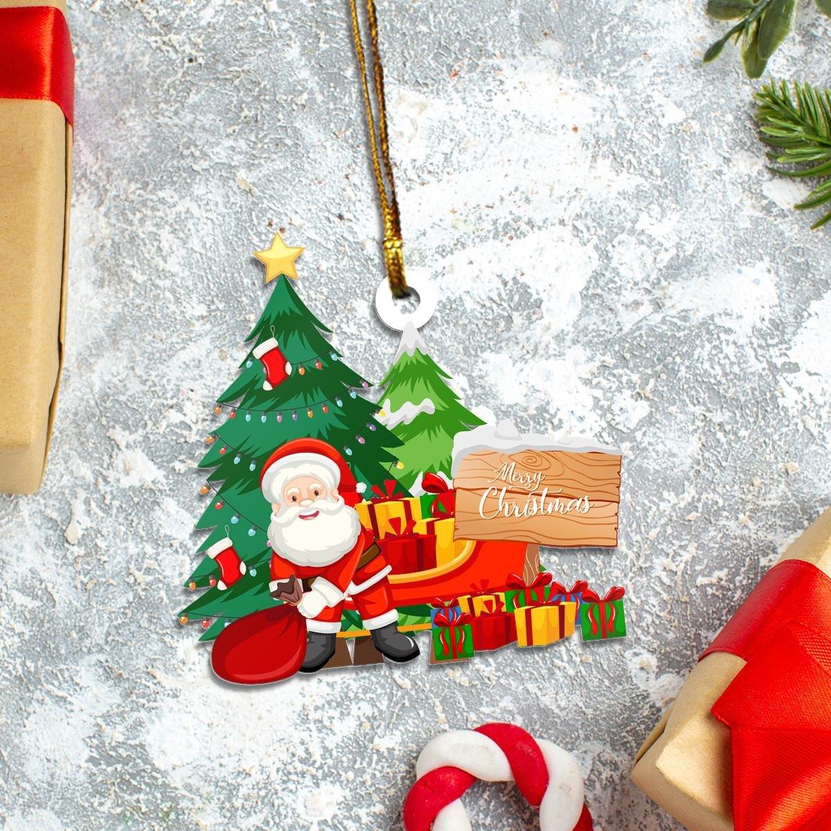 Merry christmas santa mica ornament - Image 3