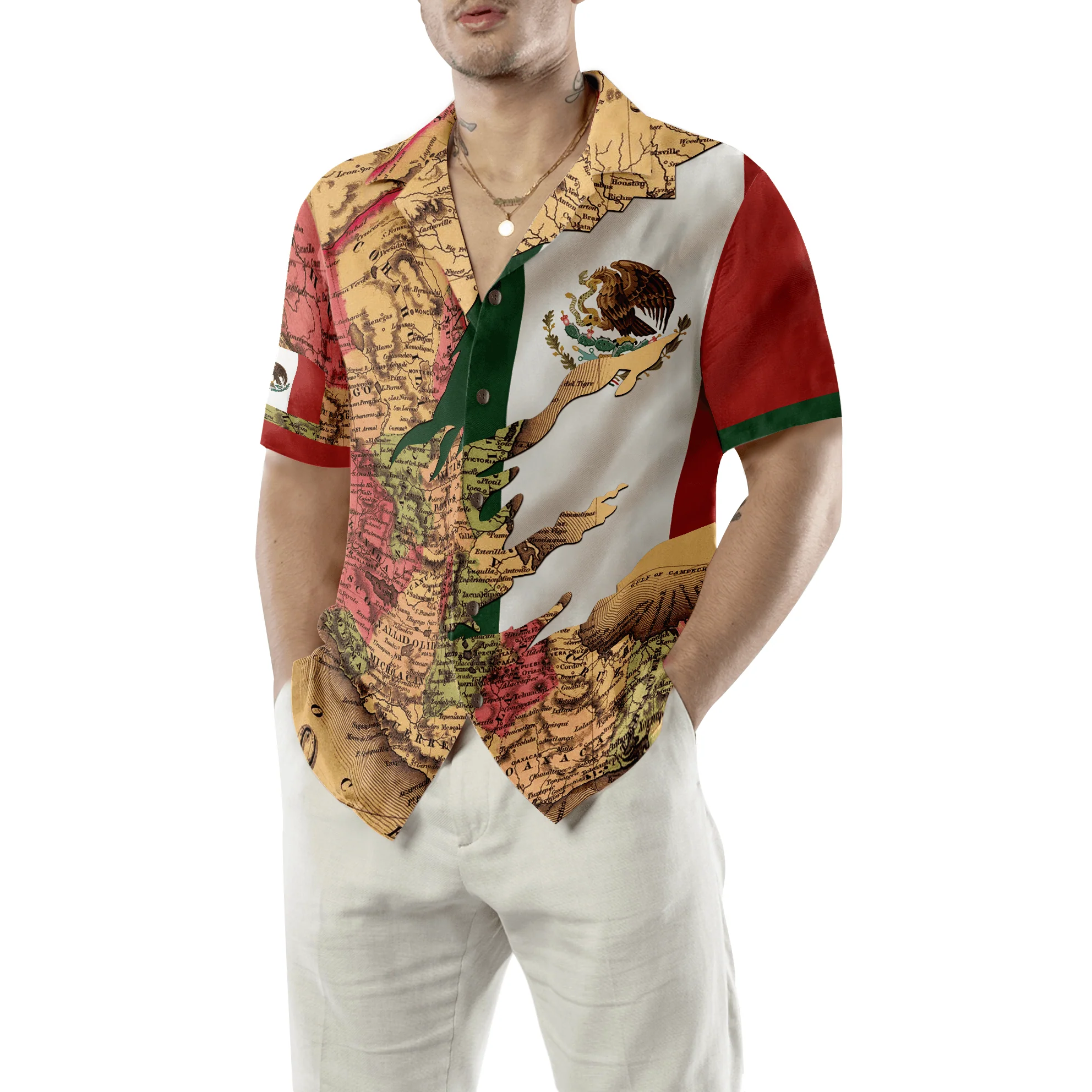 Mexico Map Flag Proud Hawaiian Shirt, Colorful Summer Aloha Shirts For Men Women, Perfect Gift For Husband, Wife, Friend, Family - Image 5