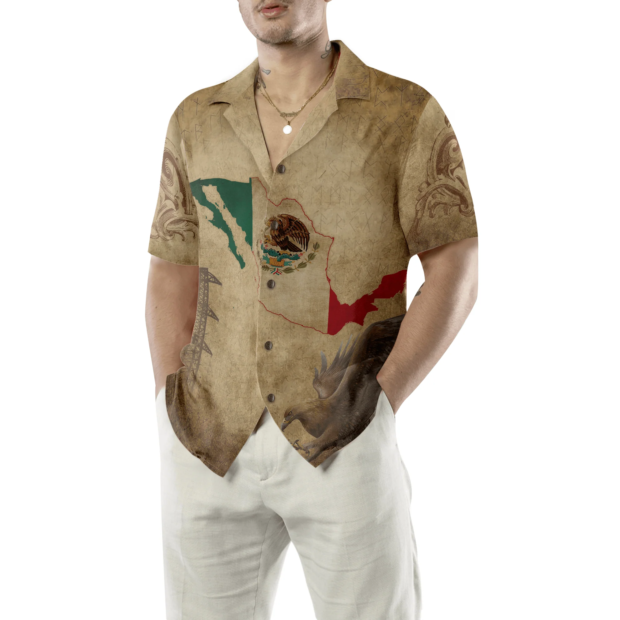 Mi Nacion Mi Herencia Mexico Hawaiian Shirt, Colorful Summer Aloha Shirts For Men Women, Perfect Gift For Husband, Wife, Friend, Family - Image 4
