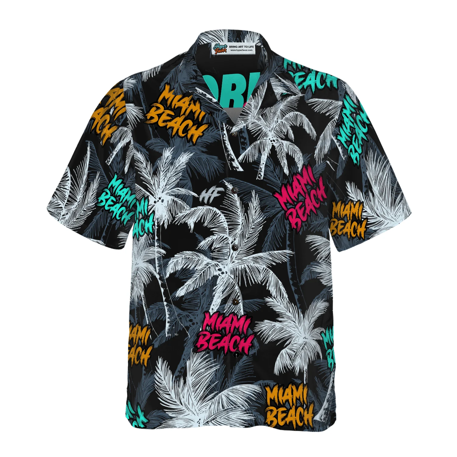 Miami Beach Coconut Tree Seamless Hawaiian Shirt, Florida Miami Beach, Colorful Summer Aloha Shirt For Men Women, Perfect Gift For Friend, Family - Image 2