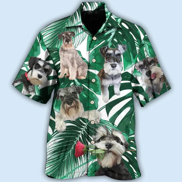 Miniature Schnauzer Aloha Hawaii Shirt - Dog Tropical Leaf Hawaiian Shirt For Summer - Perfect Gift For Dog Lovers, Friend, Family - Image 2