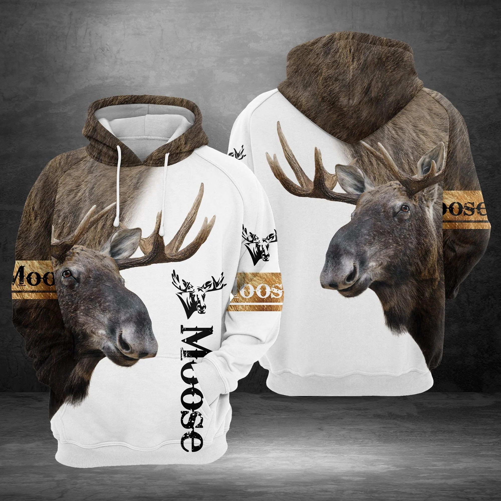 Moose Pullover Premium Hoodie, Perfect Outfit For Men And Women On Christmas New Year Autumn Winter - Image 3