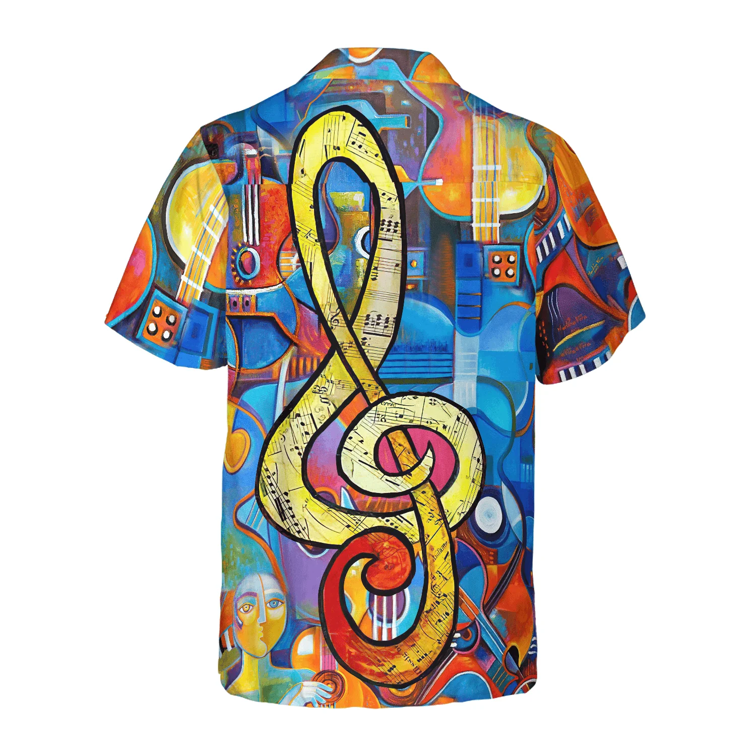 Music Note Guitar Aloha Hawaiian Shirt For Summer, Colorful Shirt For Men Women, Perfect Gift For Friend, Team, Family, Music Guitar Lovers - Image 5