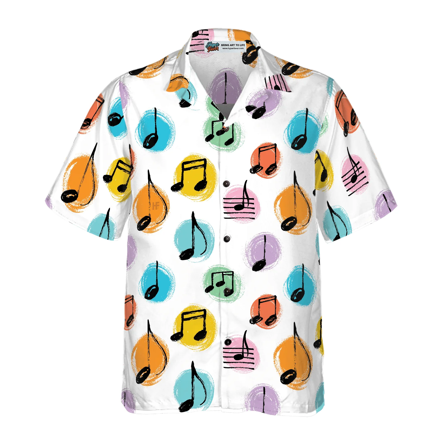 Music Note Seamless Pattern Aloha Hawaiian Shirt For Summer, Colorful Shirt For Men Women, Perfect Gift For Friend, Team, Family - Image 2