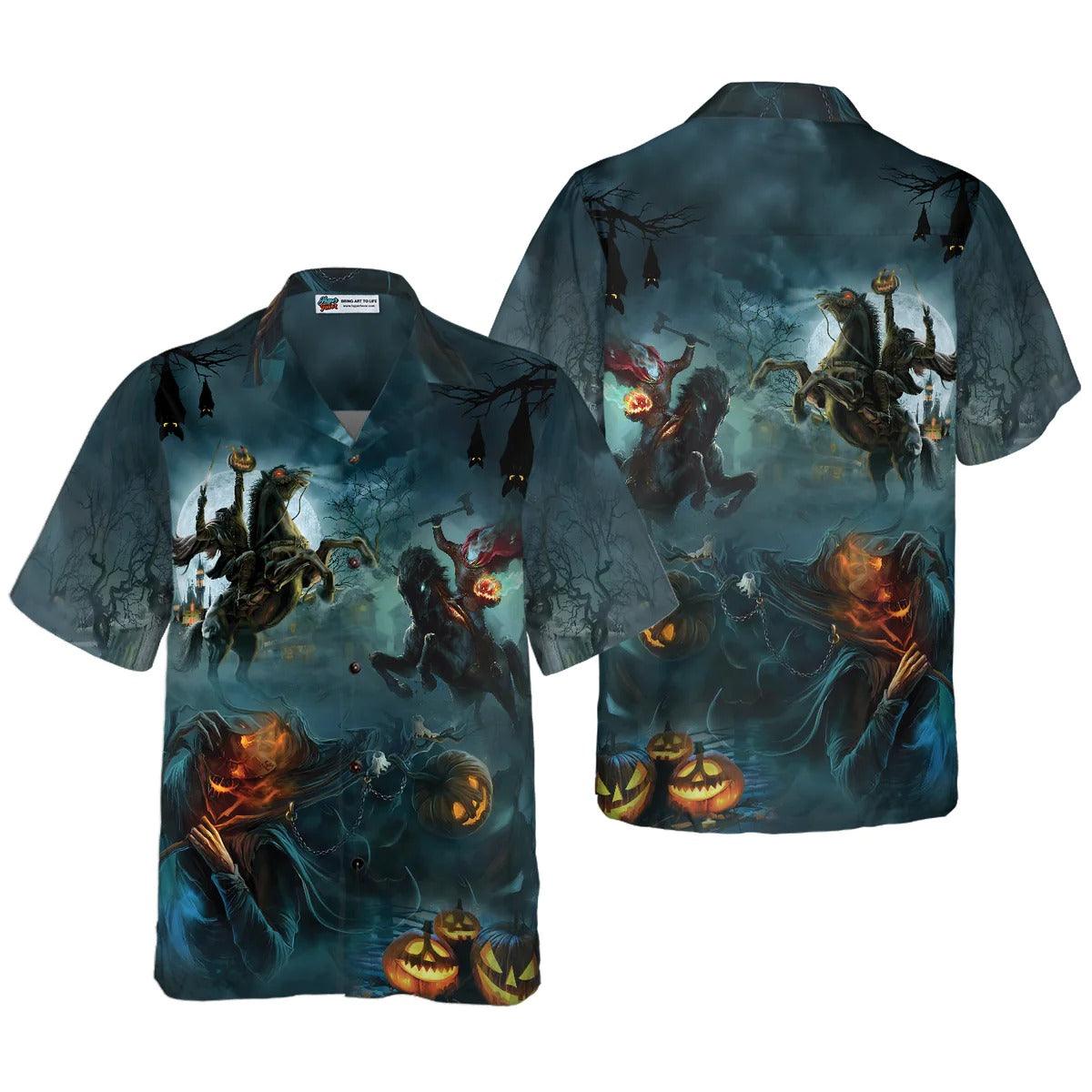 My Head Is Missing Hawaiian Shirt, Pumpkin Hawaiian Shirt, Horseman Hawaiian Shirt - Perfect Gift For Lover, Friend, Family - Image 2