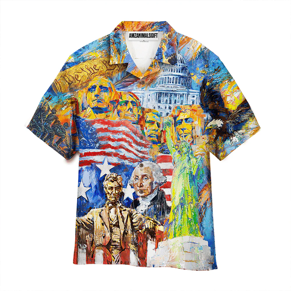 My Patriotic Heart Beats Independence Day Aloha Hawaiian Shirts For Men Women, American Flag Hawaiian Shirt, Gift For Summer, Friend, Patriot, Family
