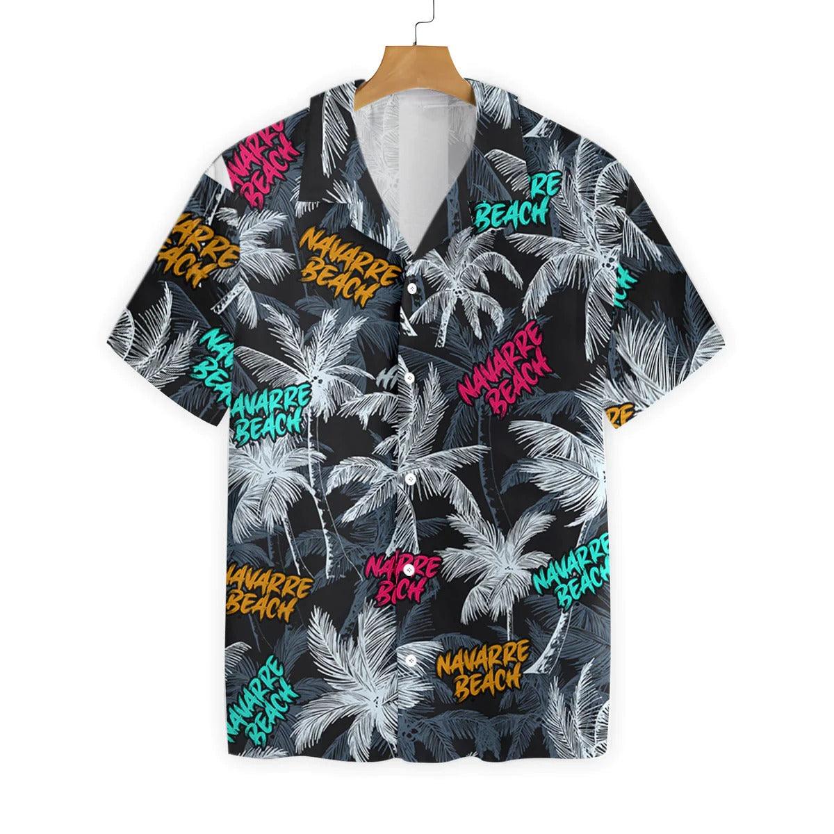 Navarre Beach Coconut Tree Seamless Hawaiian Shirt, Coconut Tree Aloha Shirt - Perfect Gift For Beach Lovers, Friends, Family, Summer Lovers - Image 3