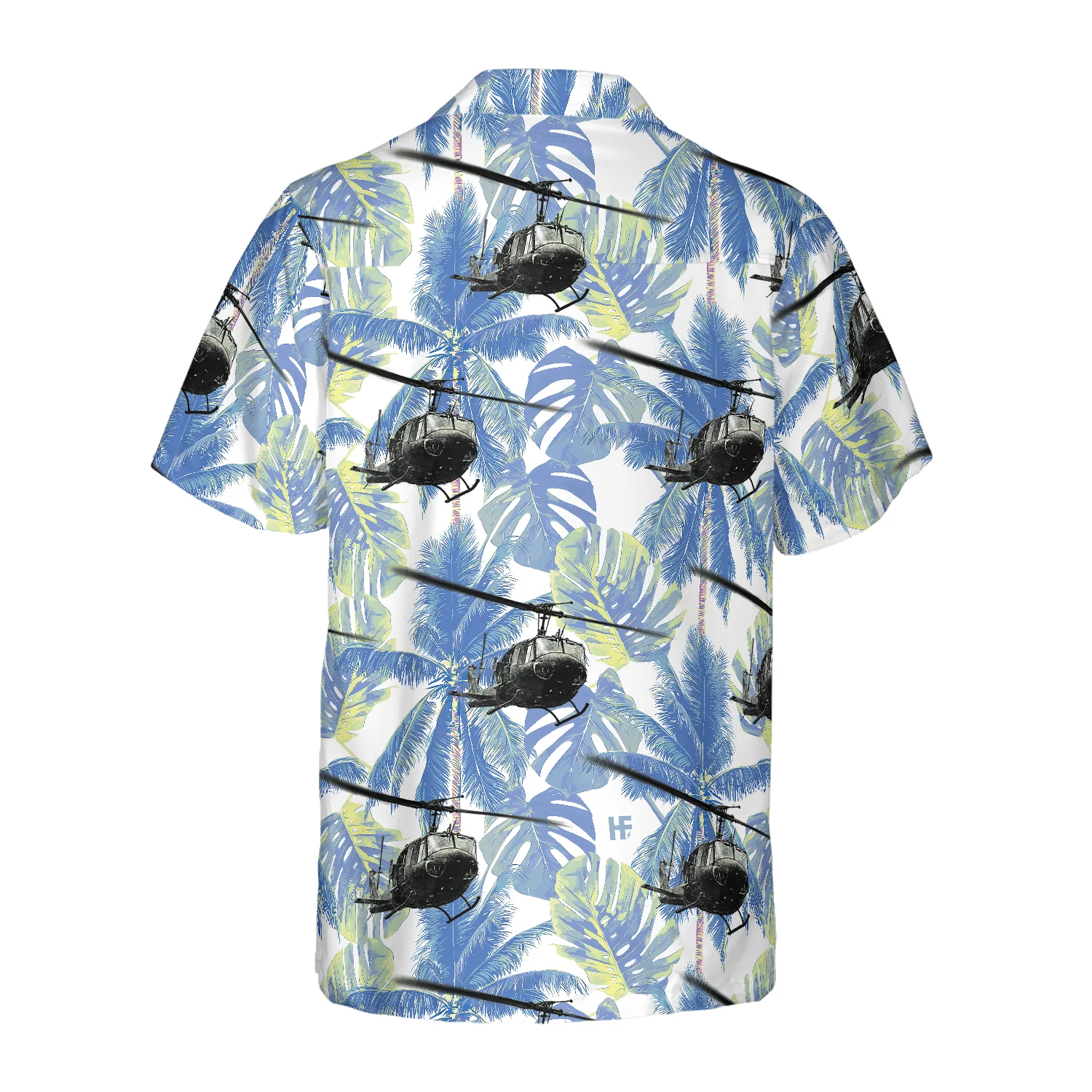 Navy Bell Twin Huey Tropical Hawaiian Shirt, Colorful Summer Aloha Shirt For Men Women, Perfect Gift For Friend, Family - Image 2
