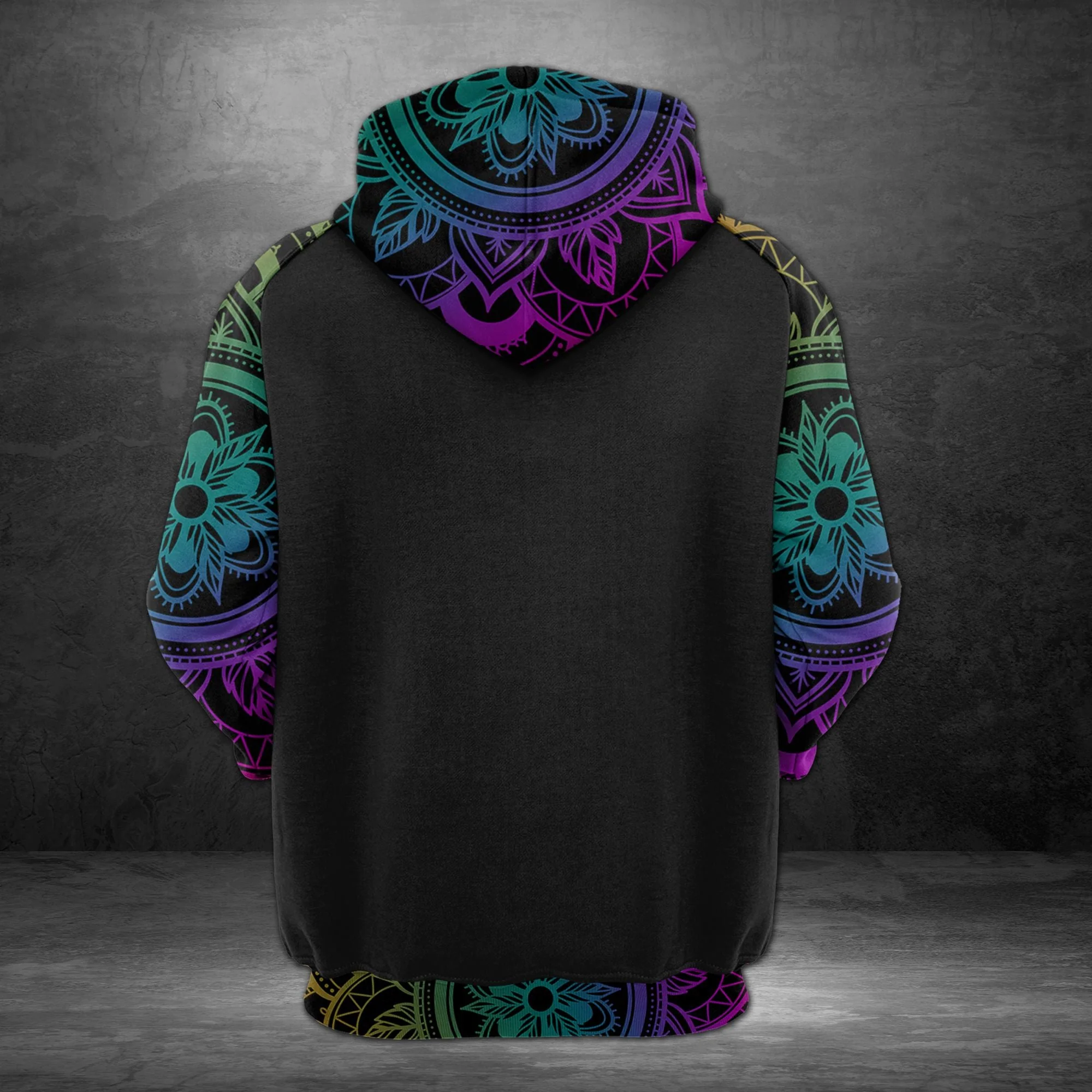 Neon Michigan Mandala Pullover Premium Hoodie, Perfect Outfit For Men And Women On Christmas New Year Autumn Winter - Image 2
