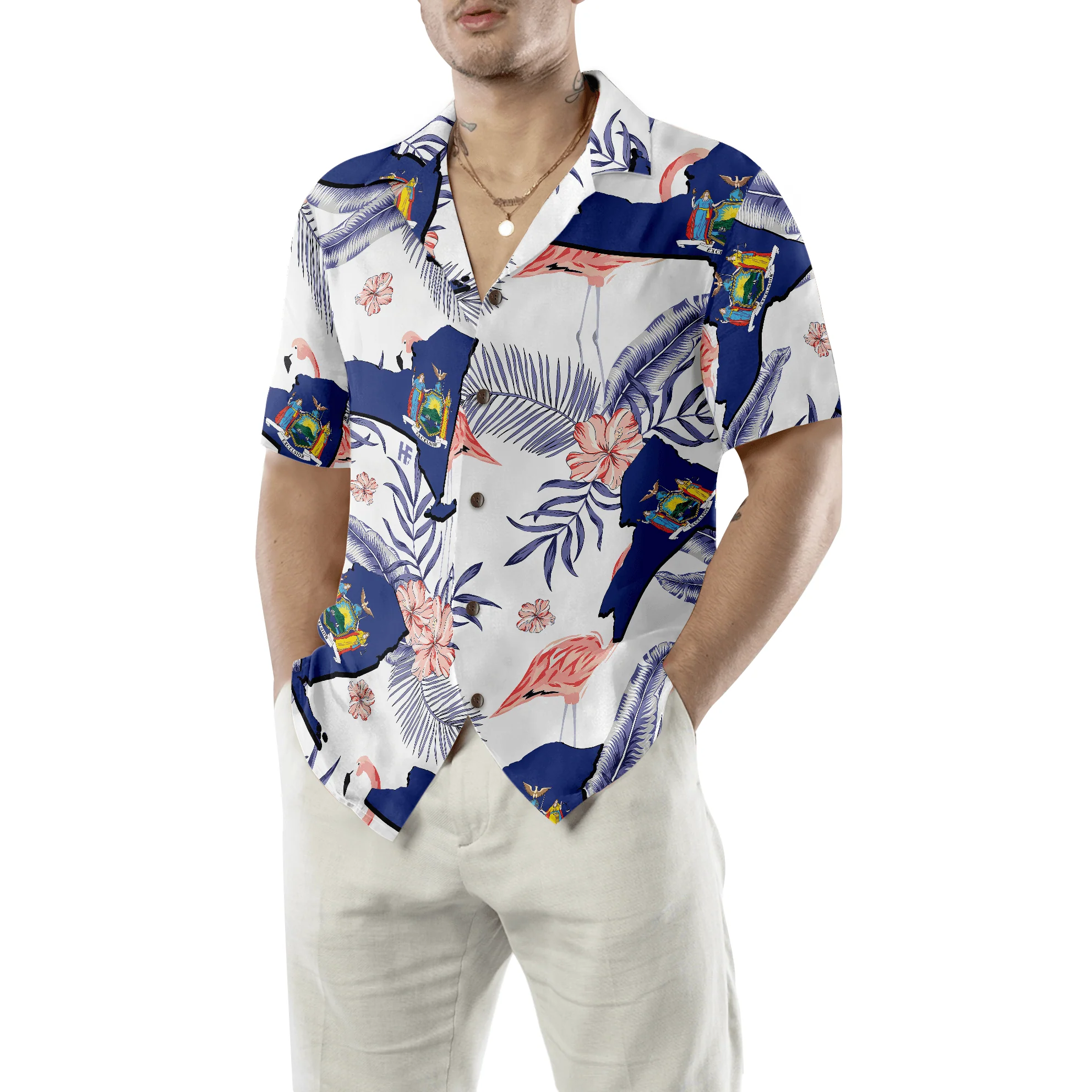 New York Made In Long Time Hawaiian Shirt, Colorful Tropical Summer Aloha Shirts For Men Women, Perfect Gift For Husband, Wife, Friend, Family - Image 5