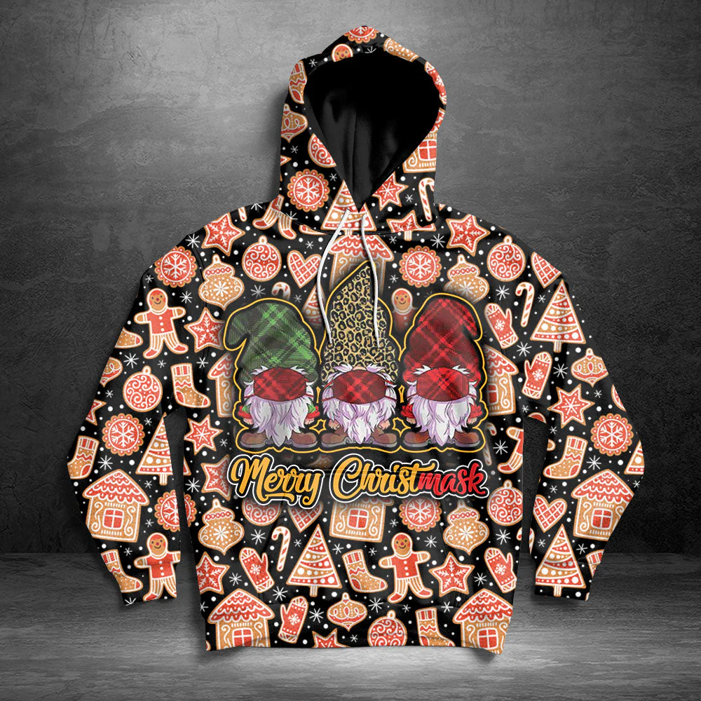 Nordic gnomes Christmask Pullover Premium Hoodie, Perfect Outfit For Men And Women On Christmas New Year Autumn Winter - Image 3