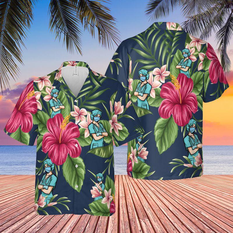 Nurse Aloha Hawaiian Shirts For Summer, Tropical Hawaiian Clothing Men Women For Nurse Beach, Nursing Gift For Friend, Family, Nurse Lovers - Image 4